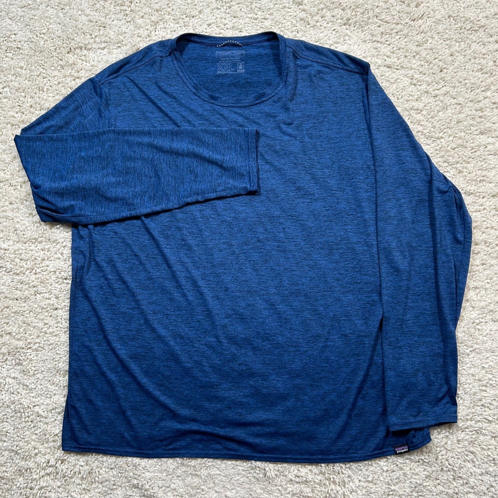 Patagonia Capilene Cool Daily XXL Blue Heather Long Sleeve Performance Shirt